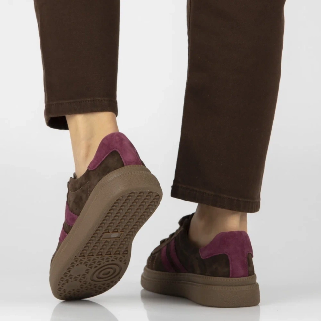 Skórzane sneakersy Filippo DP7981/26 D BR brązowy