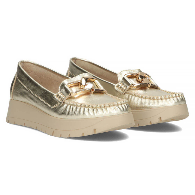 Skórzane mokasyny Filippo 10141 złote