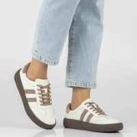 Leather sneakers Filippo DP7958/26 WH BE white