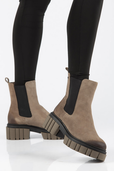 Leather boots Filippo 60328 taupe