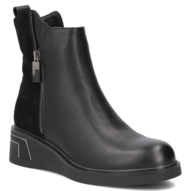 Leather ankle boots Filippo DBT8040/26 BK black