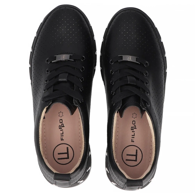 Leather shoes Filippo DP6800/25 BK black