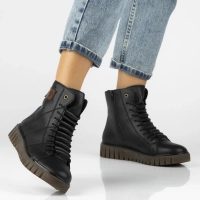 Ankle Boots Rieker leather Y3421-00 Black