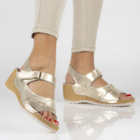 Leather sandals Filippo 50086 gold