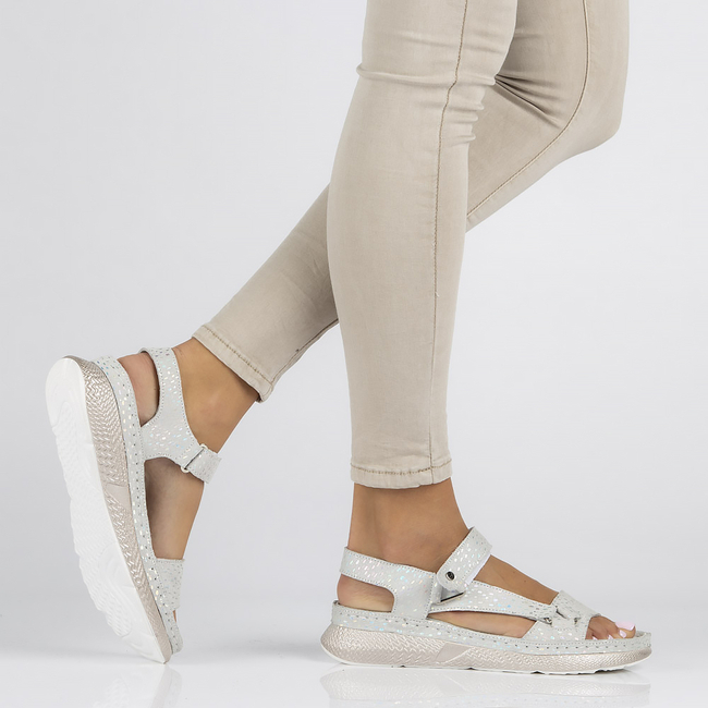 Leather sandals Filippo DS3517/22 SI silver