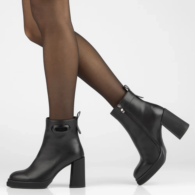 Leather ankle boots Filippo DBT6546/24 BK black