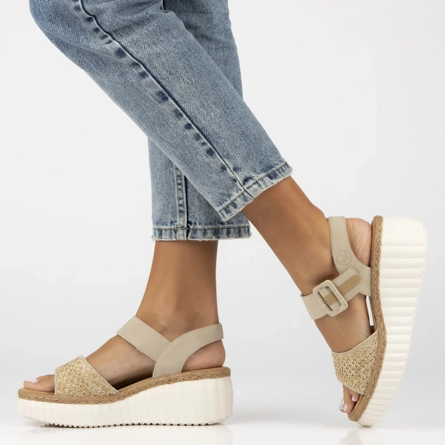 Sandals Rieker 69176-62 beige
