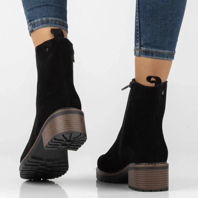 Leather heeled ankle boots Filippo DBT7930/26 BK black