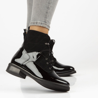 Leather ankle boots Sagan 4671 black