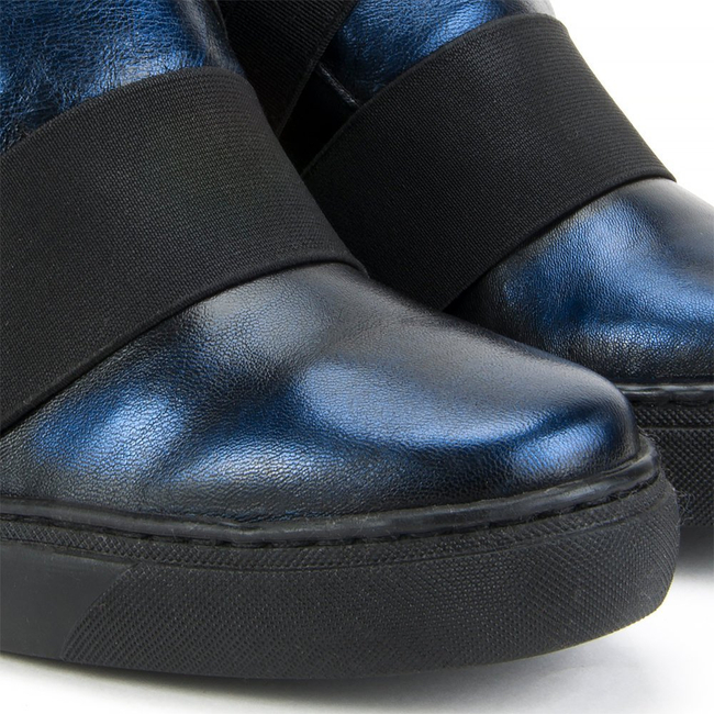 Botki EKSBUT 77-4492-F63-1G czarny/niebieski