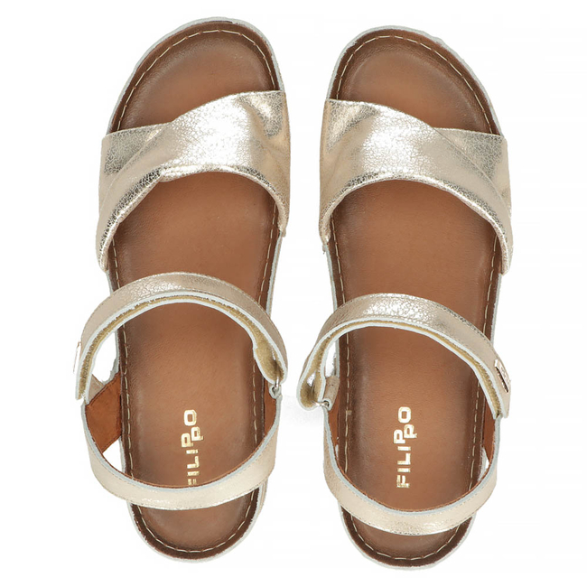 Leather sandals Filippo 50096 gold