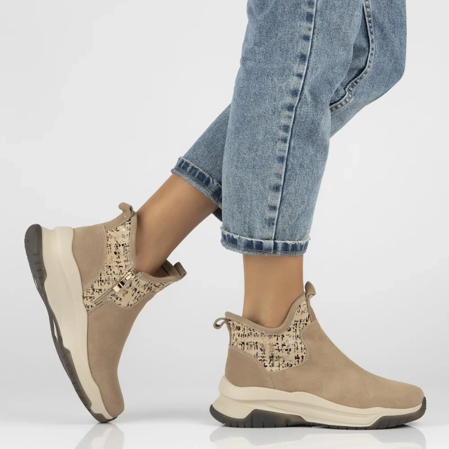 Leather ankle boots DBT6446/24 BE beige