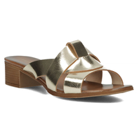 Leather flip-flops Filippo 40236 gold