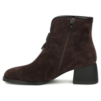 Skórzane botki na obcasie Filippo DBT8200/26 D BR brązowe