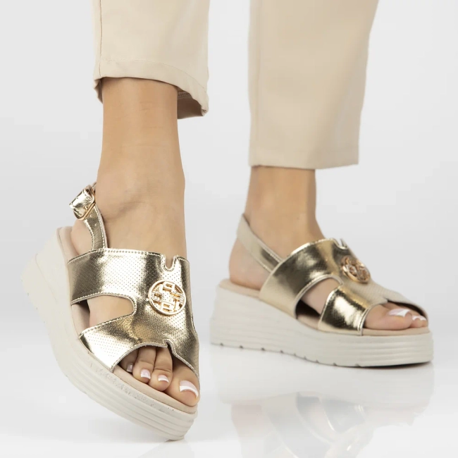 Leather sandals Filippo DS6712/25 GO gold