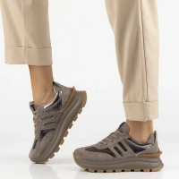 Skórzane sneakersy Filippo DP7408/26 TP taupe