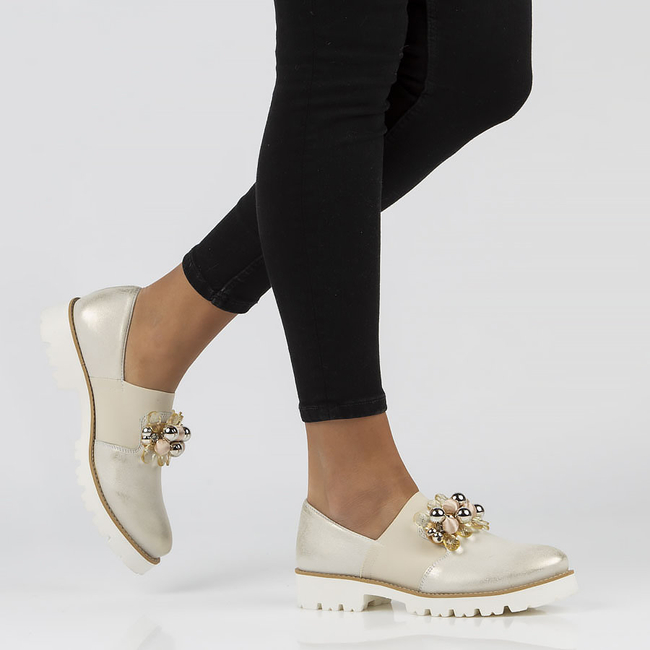 Leather shoes FILIPPO 166/TR gold