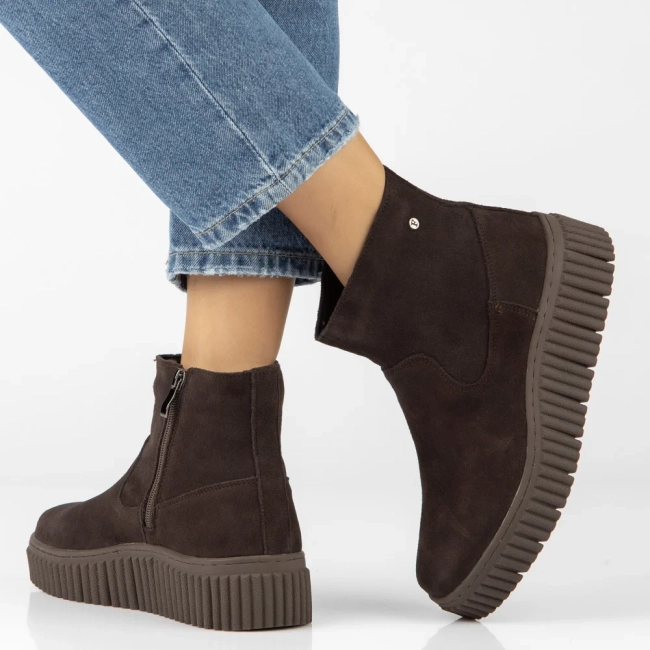 Leather ankle boots Filippo DBT8336/26 D BR dark brown