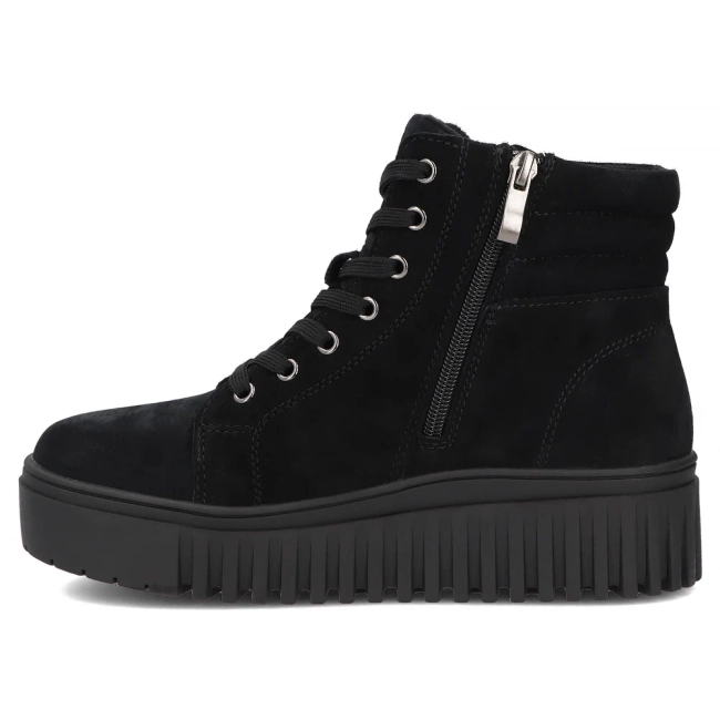 Leather platform ankle boots Filippo DBT8265/26 BK black