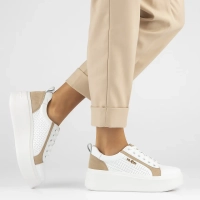 Skórzane Sneakersy Filippo DP6170/24 WH białe