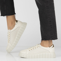 Skórzane sneakersy Filippo DP4535/23 BE beżowe