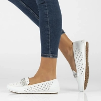 Leather loafers Rieker 46885-80 white