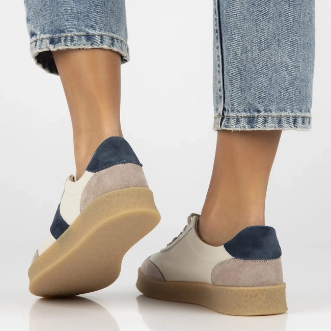 Skórzane sneakersy Filippo DP6799/25 BE NV beżowe