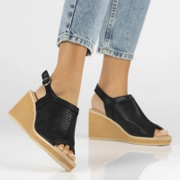 Leather sandals Filippo DS6053/24 BK black