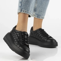 Leather sneakers Filippo DP7285/25 BK black