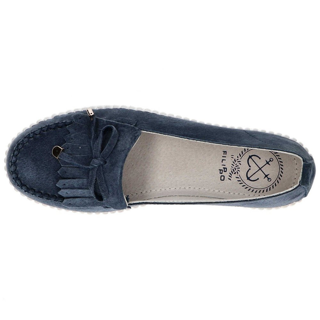 Leather shoes Filippo DP021/20 NV navy blue