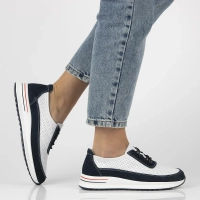 Leather shoes Filippo DP6717/25 WH NV white navy