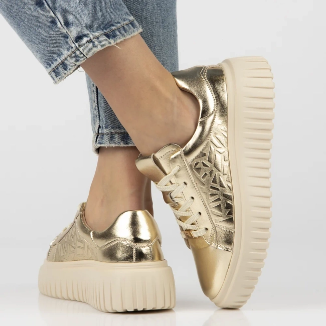 Leather sneakers Filippo DP7001/25 GO gold