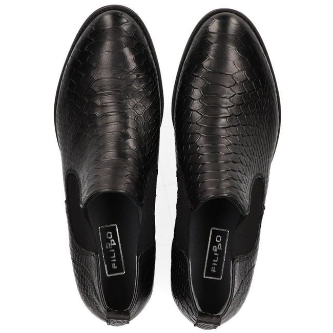 Botki Filippo 811 Czarny Croko