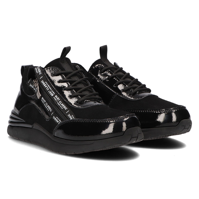 Leather sneakers Filippo DP3149/21 BK black