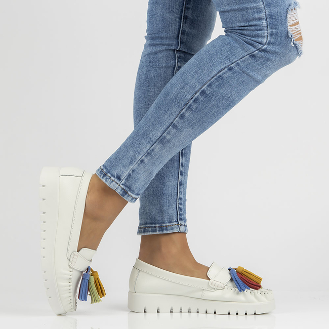 Leather shoes Filippo DP3535/22 WH white