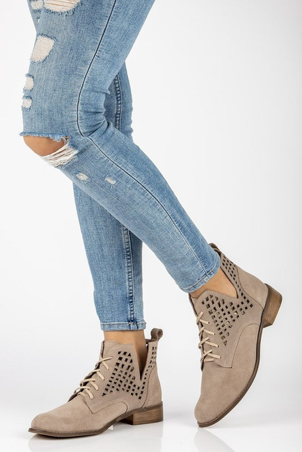 Leather ankle boots Filippo 2628 beige