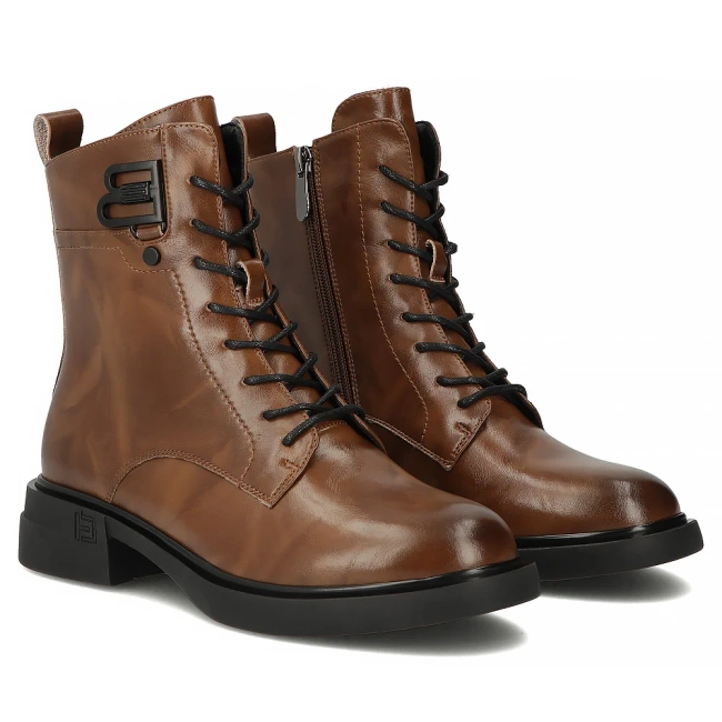 Leather ankle boots Filippo DBT7361/25 BR brown
