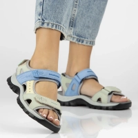 Leather sandals Filippo DS7033/25 BL GE blue and green