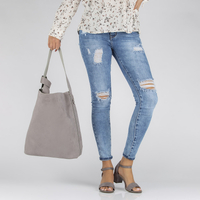 Torebka Filippo Hobo TD0140/22 GR szara dwustronna