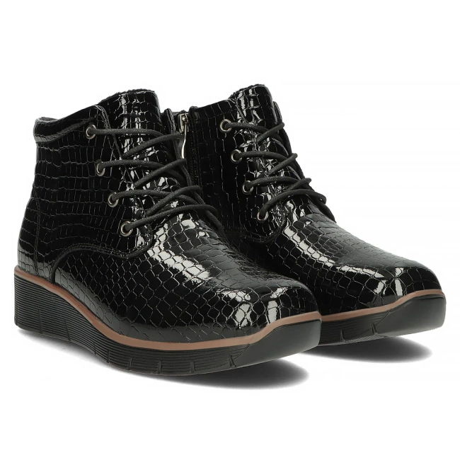 Skórzane botki Filippo DBT3169/26 BK czarne