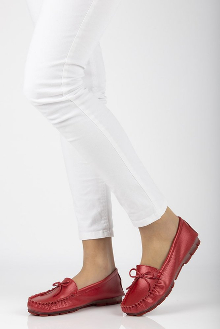 Leather loafers Filippo DP004/21 RD red