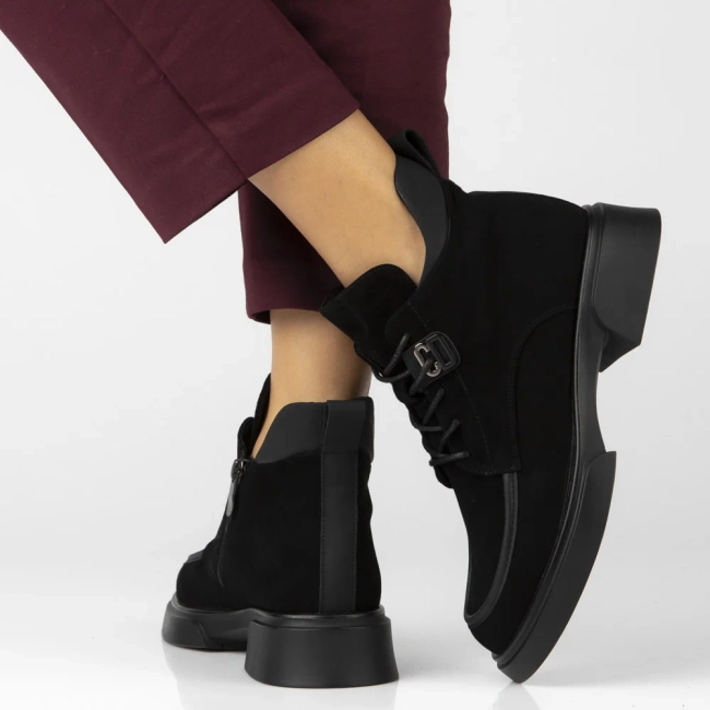 Leather ankle boots Filippo DBT7381/25 BK black