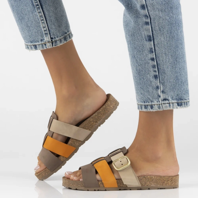 Slippers Yokono JERBA-137 NOB MULTI MANGO brown