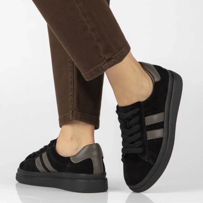 Skórzane sneakersy Filippo DP7981/26 BK czarne