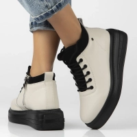 Leather ankle boots DBT6506/24 BE beige