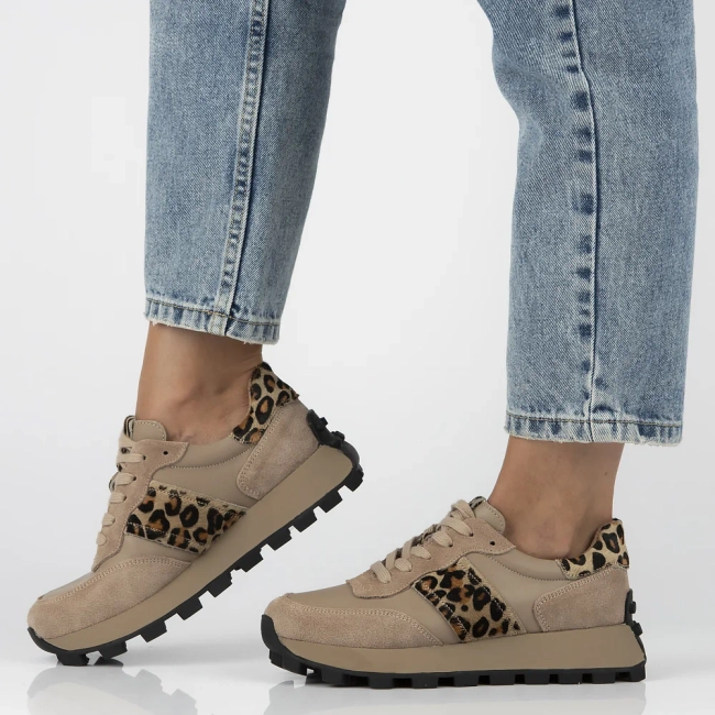 Leather sneakers Filippo DP7112/25 BE LEO brown