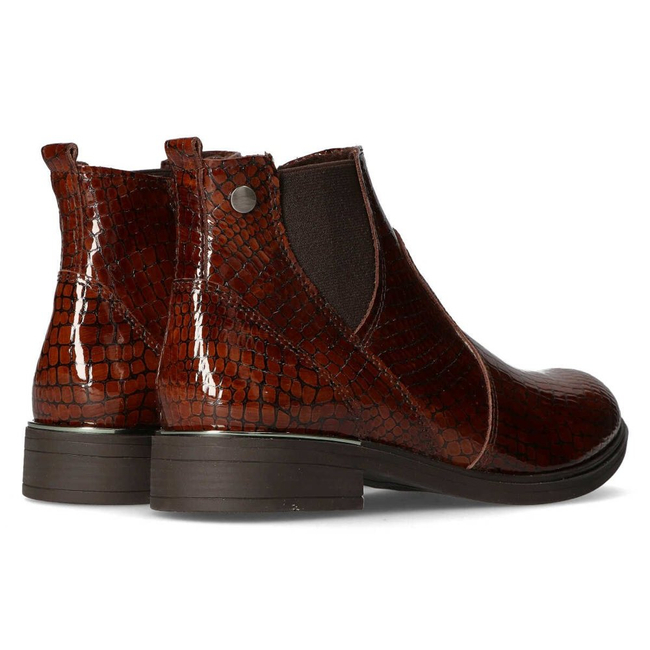 Leather ankle boots Filippo 437s brown kroko