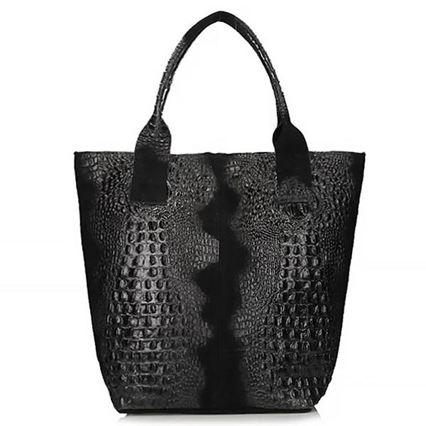 Leather handbag Toscanio 1101 black