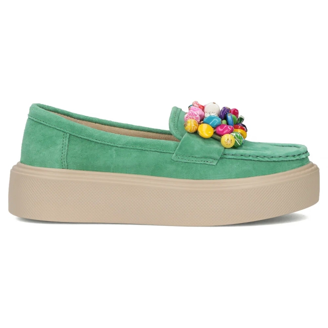 Leather loafers Filippo DP6765/25 GE green