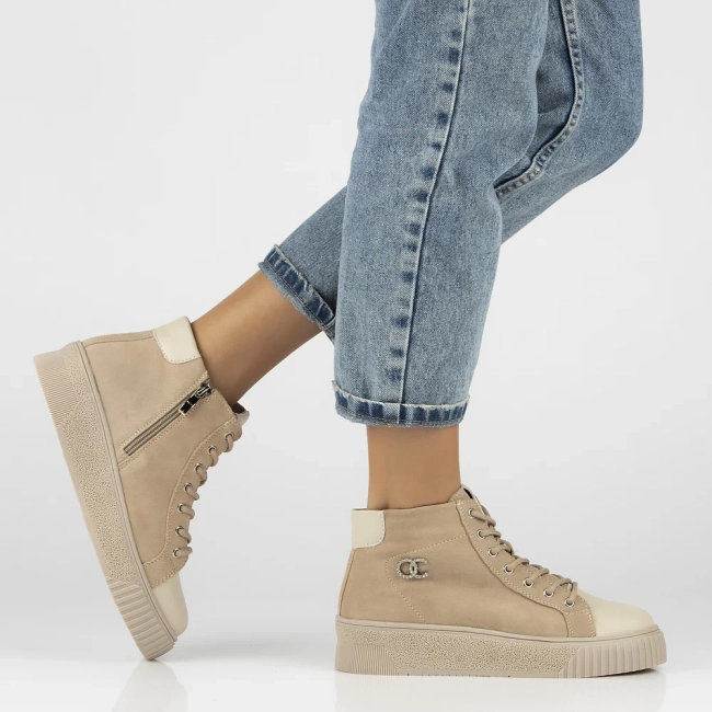 Leather ankle boots DBT6483/24 BE beige